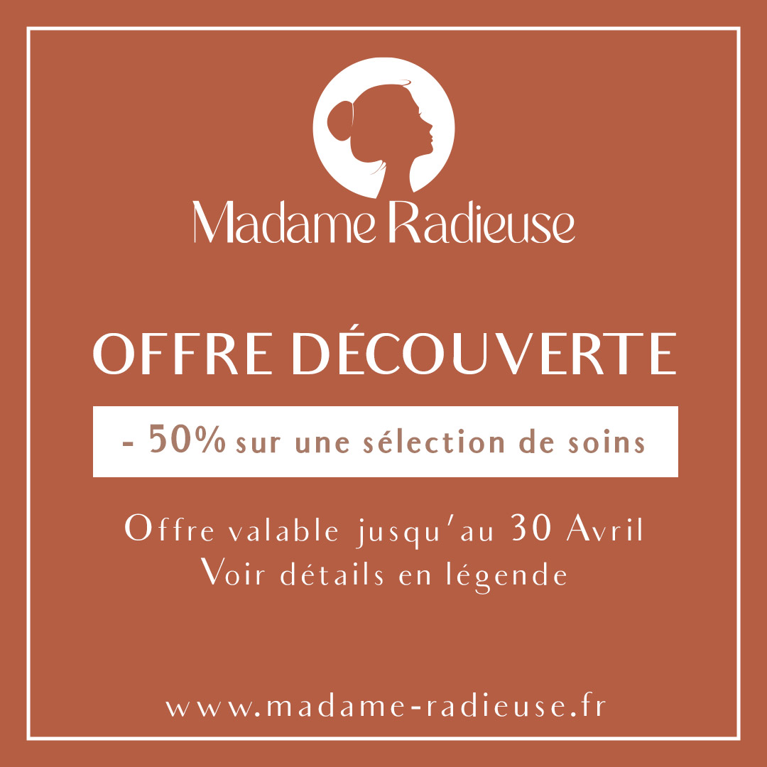 A l’occasion de l’ouverture du cabinet Madame Radieuse, profitez d’une offre découverte des soins dermo-esthétiques du visage dans un cadre professionnel et sécurisé.

Jusqu’au 30 avril, tous les soins combinés bénéficient d’une réduction de 50%.

Les soins sont réalisés sur RDV uniquement. Offre limitée à une fois par soin du 9 mars au 30 avril 2026.

#Bordeaux #Nansouty
#soinvisage #dermoesthétique